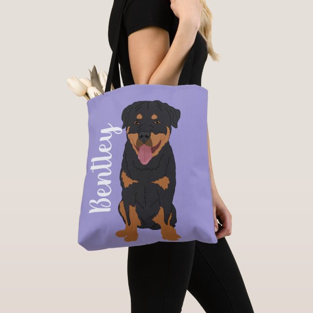 Personalised Rottweiler  Tote Bag (Close Up)