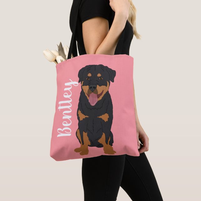 Personalised Rottweiler Tote Bag (Close Up)