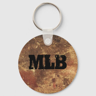 Personalised Rough and Weathered Grunge Texture Key Ring