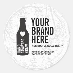 Personalised Round bottle or canning labels