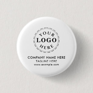 Personalised Round Button – Add Your Text and Logo