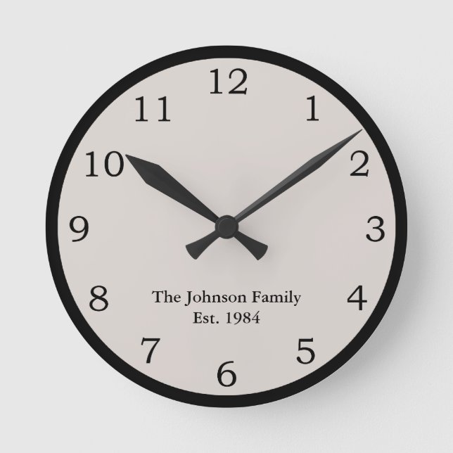 Personalised Round Clock (Front)