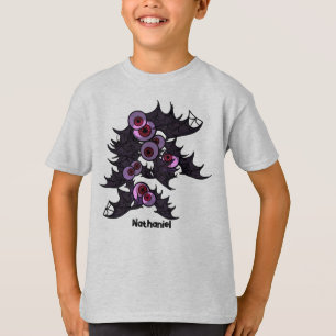 Personalised Round-Eyed Spooky Cute Bats  T-Shirt