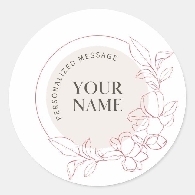 Personalised Round Stickers | Customisable Sticker (Front)