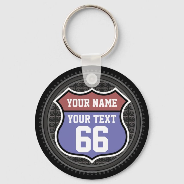 Personalised Route 66 Keychain (Front)