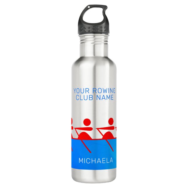 Personalised Rowing Club 4 Crew 710 Ml Water Bottle (Front)