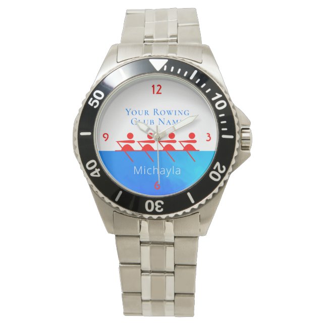 Personalised Rowing Club Member  Watch (Front)