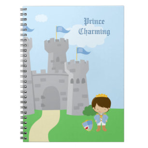 Personalised royal prince charming boys notebook