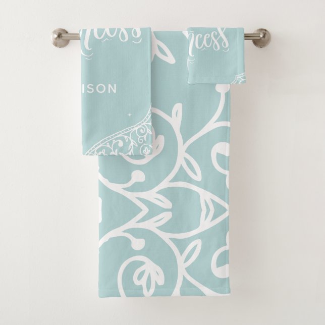 Personalised Royal Princess Bath Towel Set (Insitu)