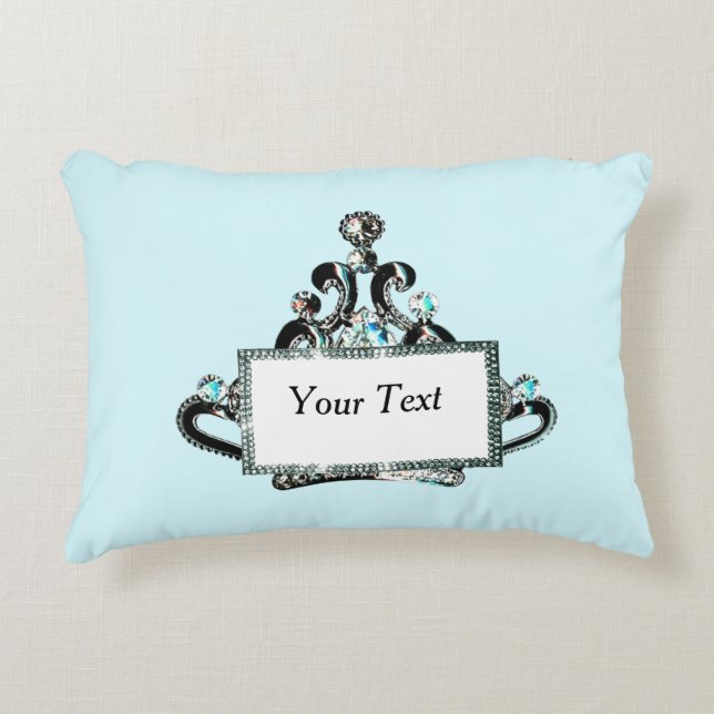 Personalised “Royal Tiara” Accent Pillow (Front)