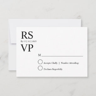 Personalised rsvp card