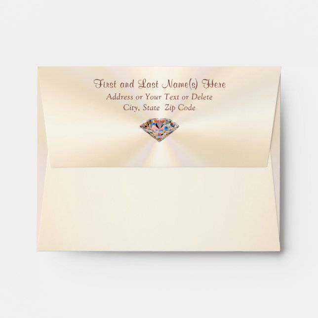 Personalised RSVP Response Cards ENVELOPES (Back (Top Flap))