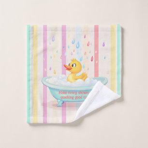 Personalised Rubber Duckie Kids  Wash Cloth
