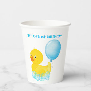 Personalised Rubber Ducky Boy Paper Cup