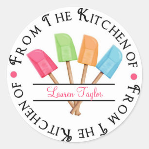 Personalised Rubber Spatula Baking  Stickers