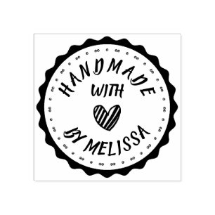 Personalised Rubber Stamp Handmade By