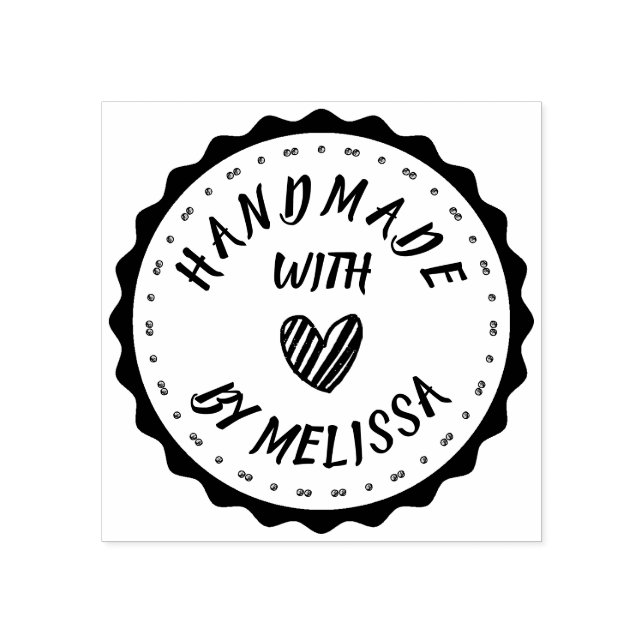 Personalised Rubber Stamp Handmade By (Imprint)