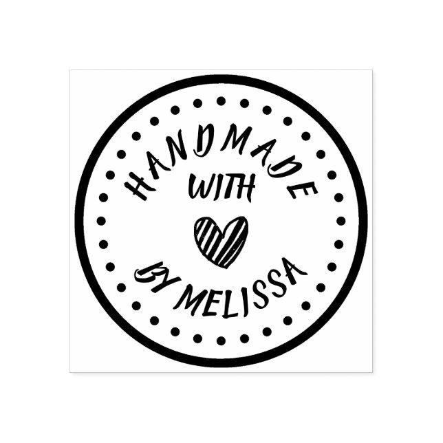Personalised Rubber Stamp Handmade By (Imprint)