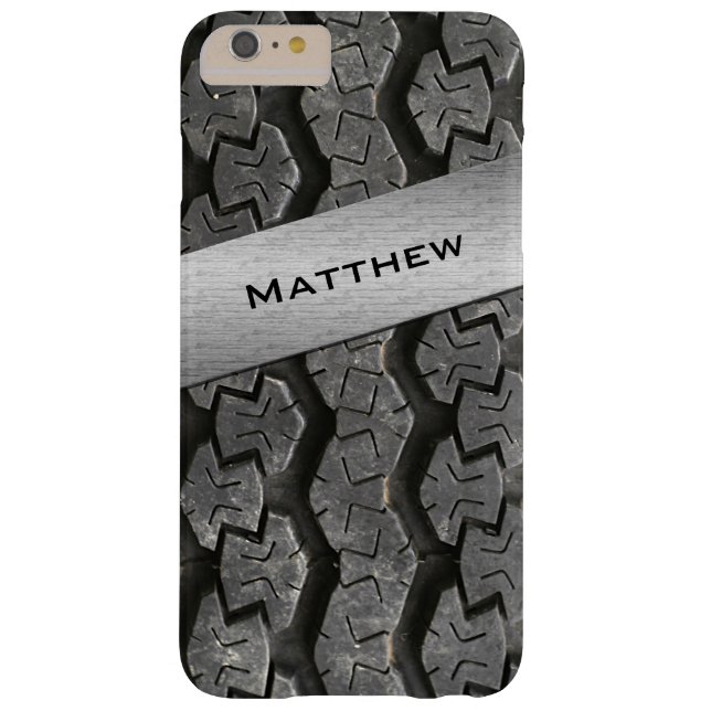 Personalised Rubber Tire Treads iPhone 6 Plus Case (Back)