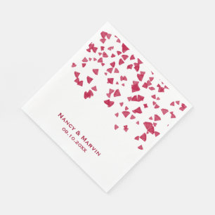 Personalised Ruby Confetti 40th Anniversary Party Napkin