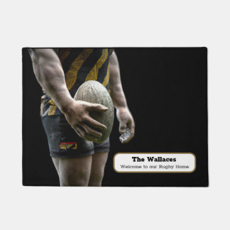  Personalised Rugby Enthusiast's Door Mat
