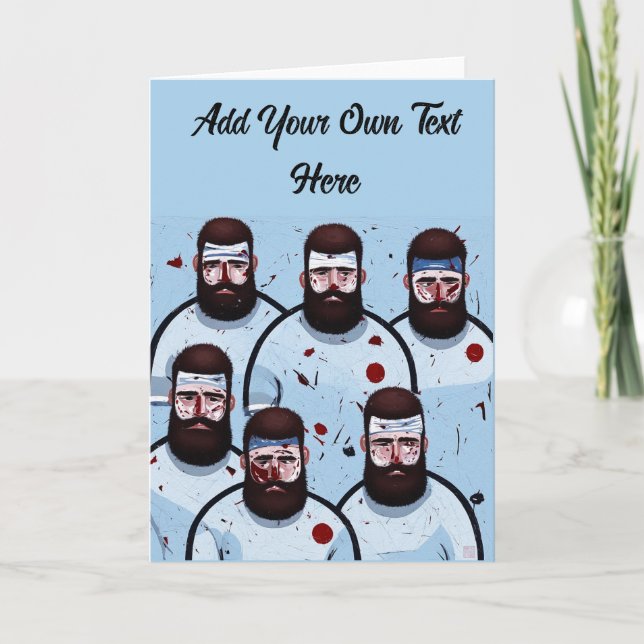 Personalised Rugby Greeting Card (Front)