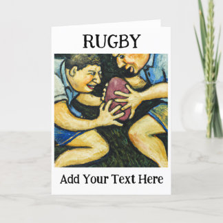 Personalised Rugby Greeting Card