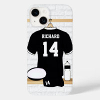 Personalised Rugby Jersey Black and White