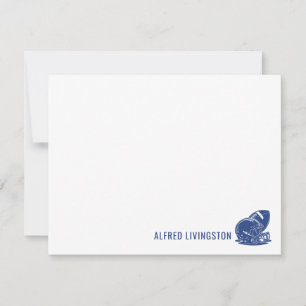 Personalised Rugby Note Card Rugby Stationery