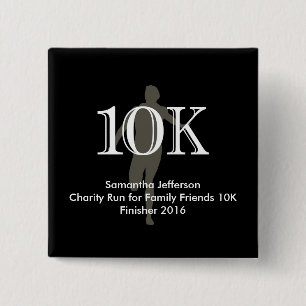 Personalised Runner 10k Cross-Country Keepsake 15 Cm Square Badge