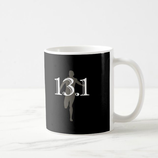 Personalised Runner 13.1 Half Marathon Keepsake Coffee Mug (Right)