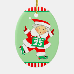 Personalised Runner Collectable Ceramic Tree Decoration