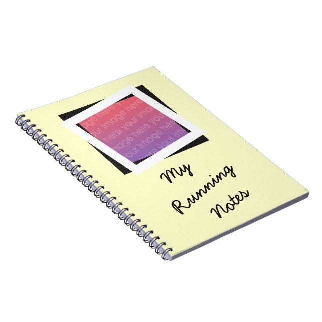 Personalised Running Add Photo and Text Notebook (Right Side)
