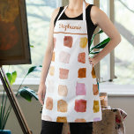 Personalised Rust Watercolor Artist Apron<br><div class="desc">This apron is decorated with a pattern of samples of watercolors in shades of rust and brown. Perfect for an artist or someone who enjoys painting. Personalise this apron with your name or monogram. Because we create our on art work you won’t find this exact design from other designers. Original...</div>