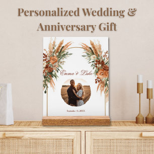 Personalised Rustic Anniversary Custom Name & Date Acrylic Sign