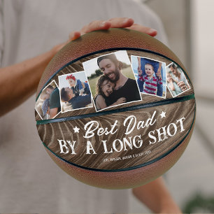 Personalised Rustic “Best Dad by a Long Shot” Basketball