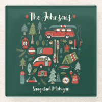 Personalised Rustic Christmas Camping Lake House