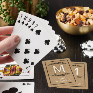 Personalised Rustic Classy Country Style Playing Cards