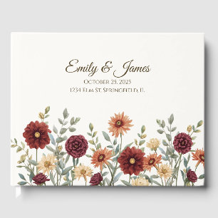 Personalised Rustic Fall Wedding Guest Book 