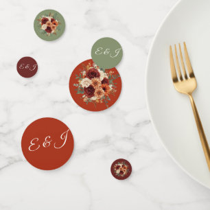 Personalised Rustic Fall Wedding Table Confetti