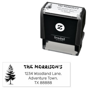 Personalised Rustic Family Name Return Address Self-inking Stamp