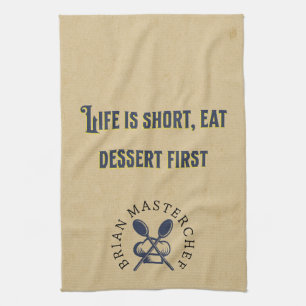 Personalised Rustic farmhouse Masterchef Funny Tea Towel