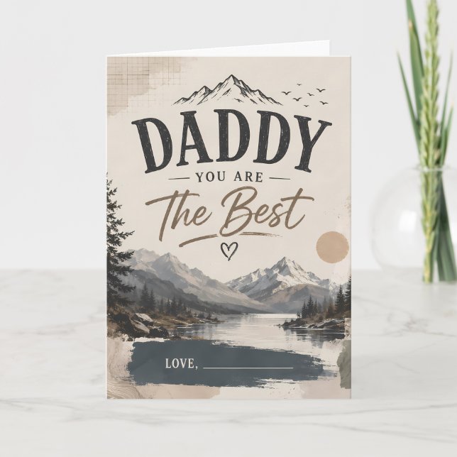 Personalised Rustic Father’s Day Greeting Card (Front)