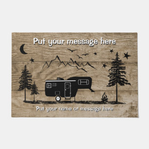 Personalised Rustic Fifth Wheel Doormat