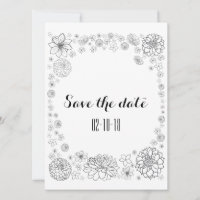 Personalised rustic floral wedding invite