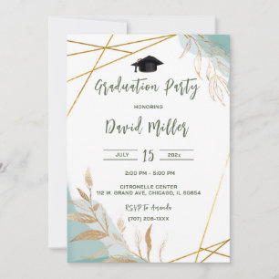 Personalised Rustic Graduation Designs Invitation