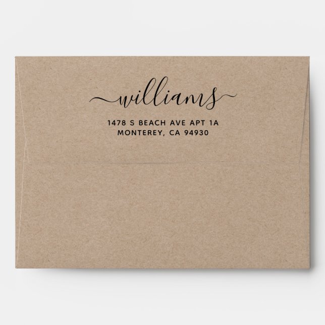 Personalised Rustic Kraft Paper With Your Logo Envelope (Back (Top Flap))