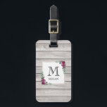 Personalised rustic light wood floral luggage tag<br><div class="desc">A cute luggage tag make it easier to spot your bag! This is specially designed for elegant girls.</div>