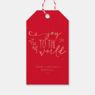 Personalised Rustic Merry Christmas Family Name Gift Tags