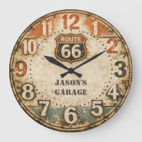 Personalised Rustic Route 66 Weathered Art